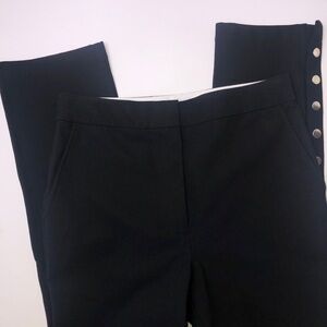 Derek Lam 10‎ Crosby Straight Slim Trouser Button Hem Size 8 Black